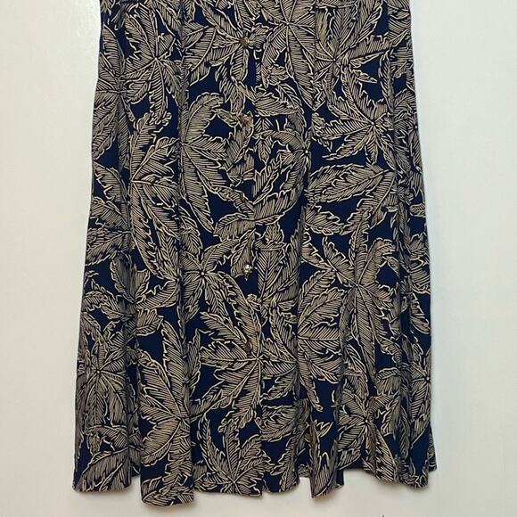 VINTAGE Liberty House Young Hawaii Wild Palms Mini Dress Woman's Medium blue - Picture 14 of 16